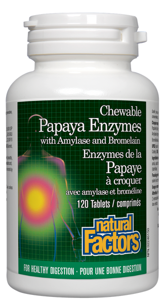 Natural Factors Papaya Enzymes 120Chews