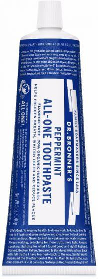 Dr. Bronner All-One Toothpaste Peppermint 140g