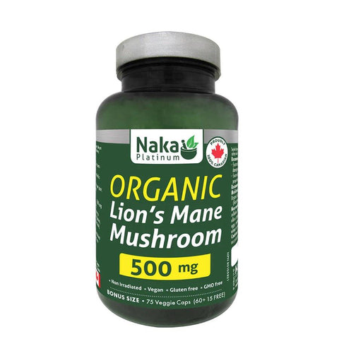 Naka Organic Lion's Mane Mushroom 75caps