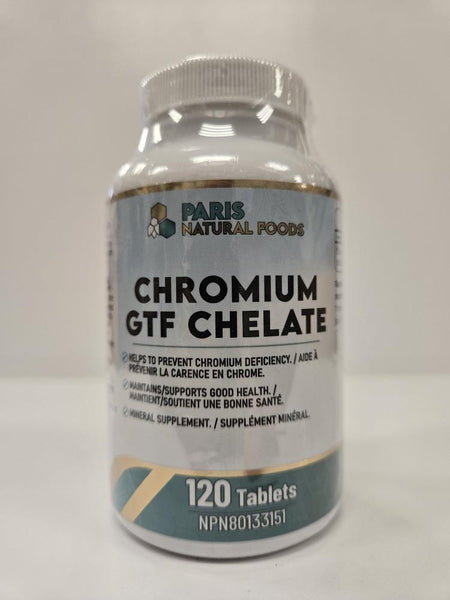 Paris Natural Foods Chromium GTF Chelate 120tabs