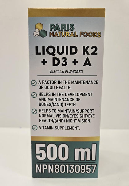 Paris Natural Foods Liquid K2 D3 A 500ml