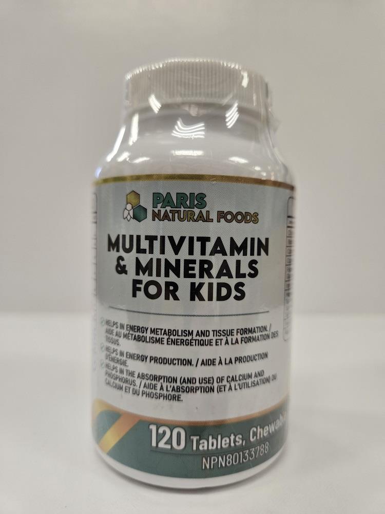 Paris Natural Foods Multivitamin and Mineral For Kids 120 chews