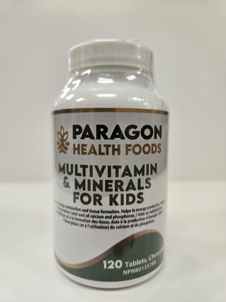 Paragon Heatlh Foods Multivitamin and Mineral for Kids 120chewable