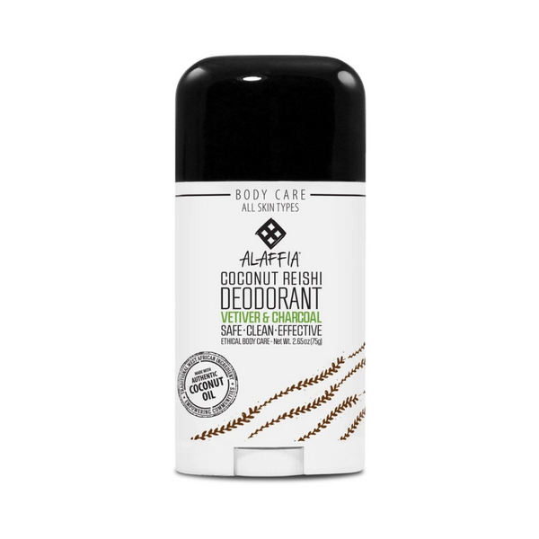 Alaffia Coconut Reishi Deodorant Vetiver & Charcoal 75G