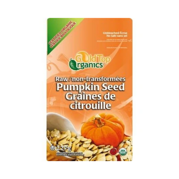 Gold Top Organics Raw Pumpkin Seeds 227G