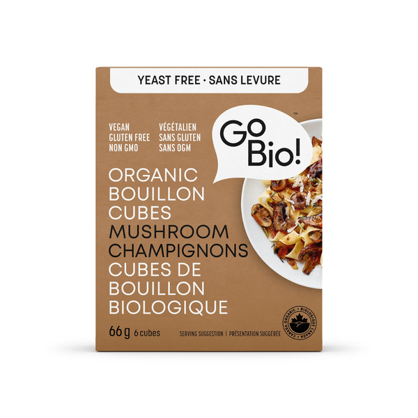 GoBio! Organic Bouillon Cubes Yeast Free Mushroom 6 Cubes