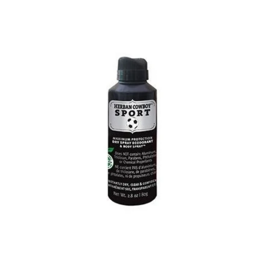 Herban Cowboy Dry Deodorant And Body Spray Sport 80G