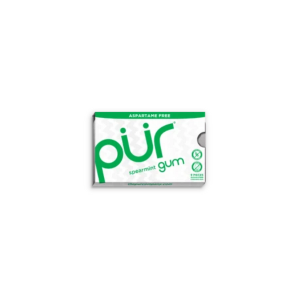 PUR Spearmint Gum (Aspartame Free) 9 Pieces