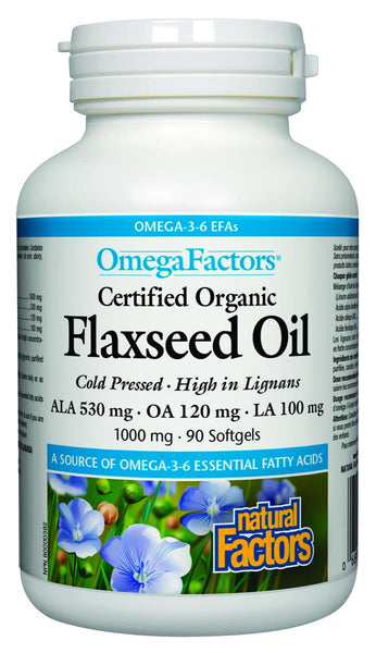 Natural Factors Flaxseed Oil 90Cap