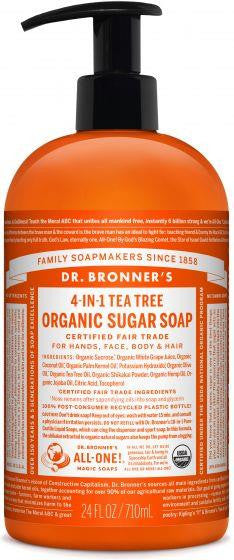 Dr. Bronner Organic Sugar Soaps Tea Tree 710ml
