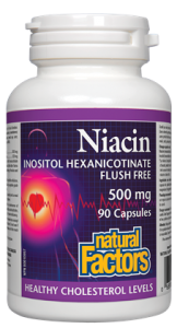 Natural Factors "No Flush" Niacin 500Mg 90Cap