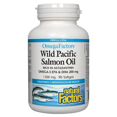 Natural Factors Wild Pacific Salmon Oil 1000 Mg 90 Soft gels