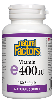 Natural Factors Vitamin E 400 IU · Natural Source 180 Softgels