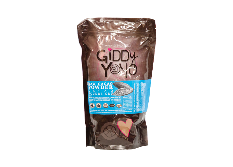 Giddy Yoyo Cacao Powder (Ecuador) Certified Organic 454g