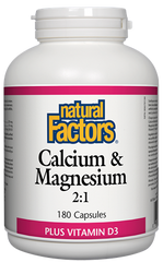 Natural Factors Cal-Mag 2:1 180Cap