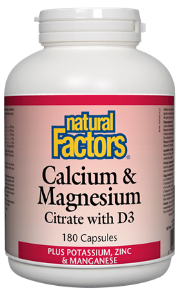 Natural Factors Cal-Mag-D3 180Cap