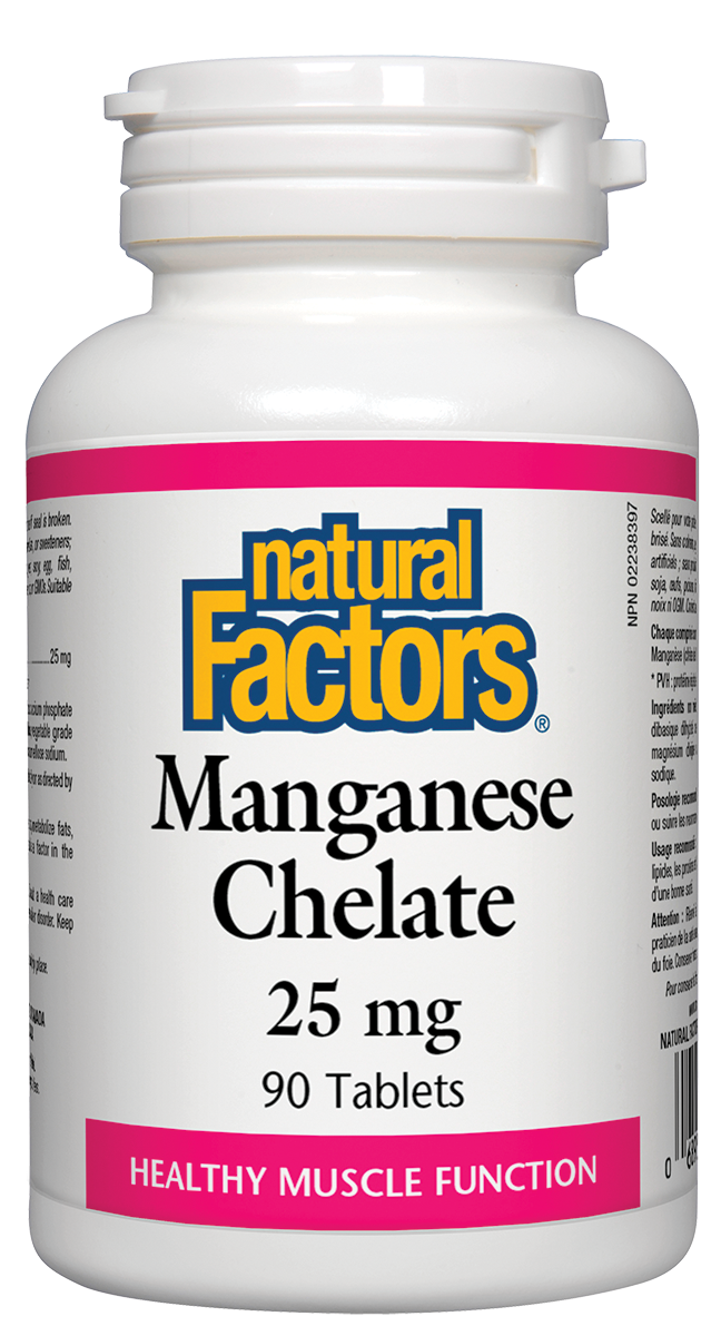 Natural Factors Manganese Chelate 90Tabs