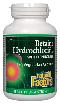 Natural Factors Betaine Hudrochloride 180Cap