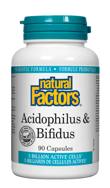 Natural Factors Acidophilus & Bifidus 90Cap