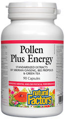 Natural Factors Pollen Plus Energy 90Cap