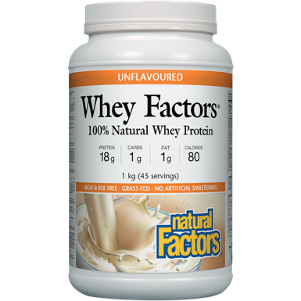 Natural Factors Whey Factors Unflavoured 1kg