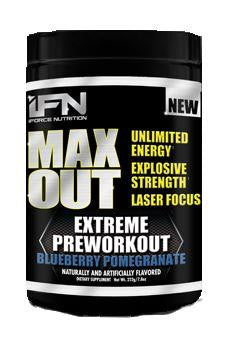 IFN Max Out Pre-Workout Blueberry Pomegranate 222g