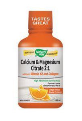 Nature's Way Calcium & Magnesium Citrate With K2 Orange 500ml