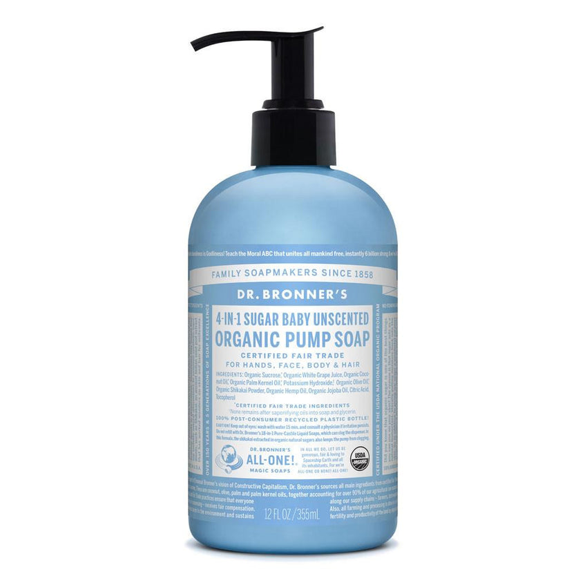 Dr. Bronner Organic Pump Soap Baby Unscented 355ml