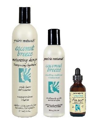 Prairie Naturals Coconut Breeze Shampoo & Conditioner with Shine Serum 500ml + 250ml