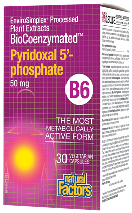 Natural Factors BioCoenzymated Pyridoxal 5-phosphate 50mg 30Vcaps