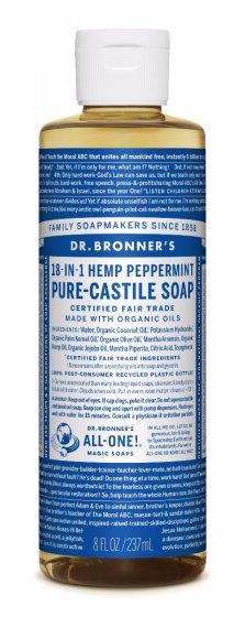 Dr. Bronner Pure-Castile Peppermint Liquid Soap 237ML