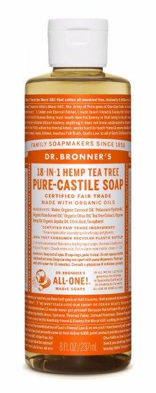 Dr. Bronner Pure-Castile Tea Tree Liquid Soap 237ML