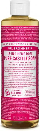 Dr. Bronner Pure-Castile Rose Liquid Soap 473ML