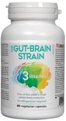 3 Brains Gut-Brain Strain Probiotic 90Vcaps