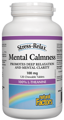 NATURAL FACTORS Stress-Relax® Mental Calmness® 100 mg 120 Chew Tabs