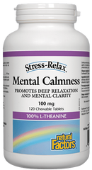 NATURAL FACTORS Stress-Relax® Mental Calmness® 100 mg 120 Chew Tabs