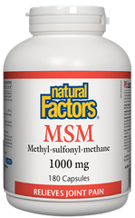 MSM
 Natural Factors MSM 1000 mg · (Methyl-sulfonyl-methane)
