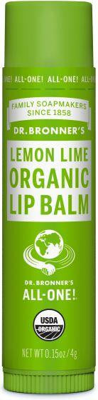 Dr. Bronner Organic Lip Balm Lemon Lime 4g
