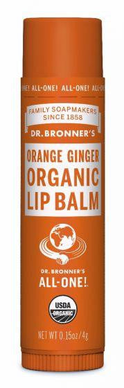 Dr. Bronner Lip Balm Orange Ginger 4g