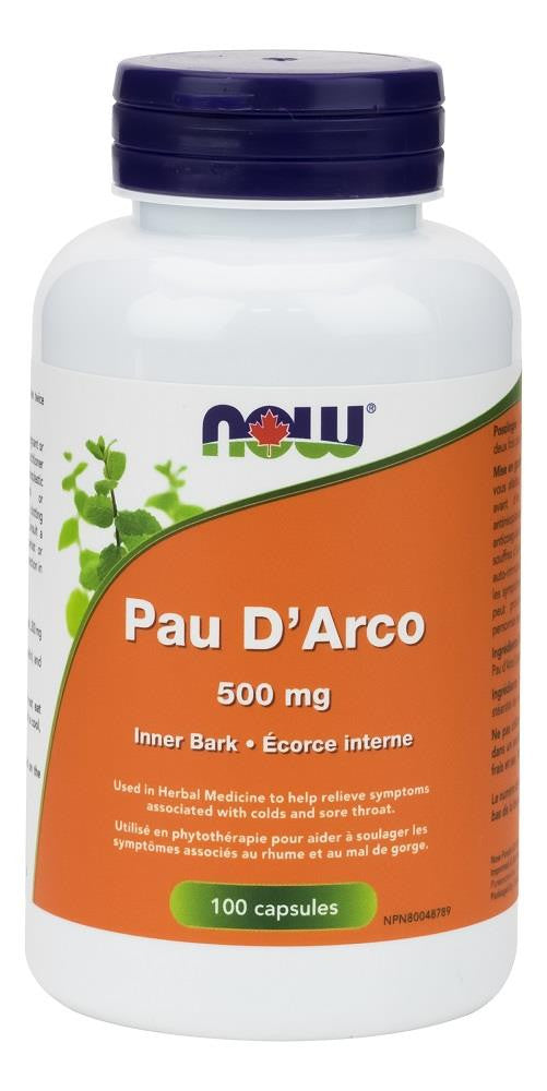 NOW Pau D'arco 500mg 100Vcaps