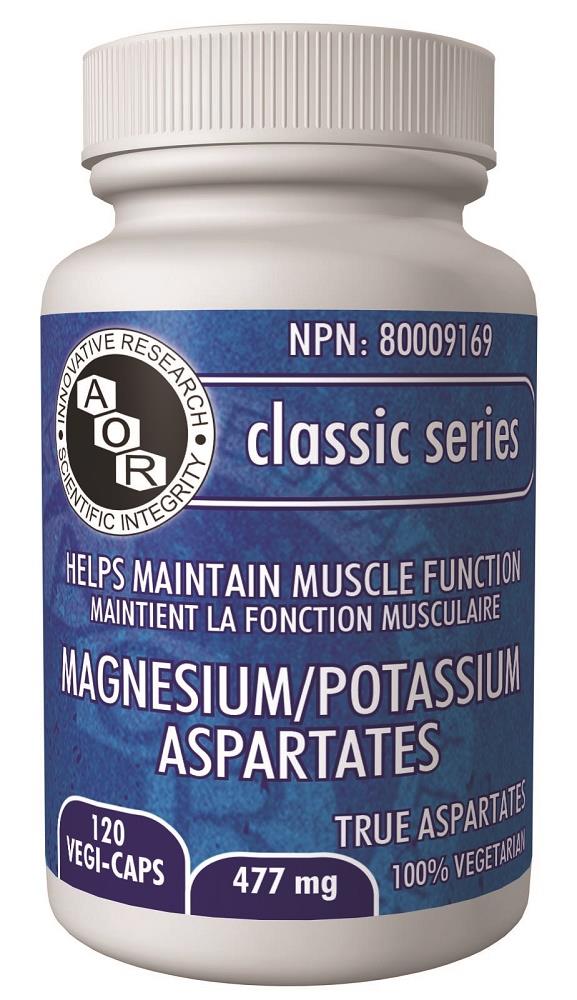 A.O.R Magnesium Potassium Aspartates 477mg 120Vcaps