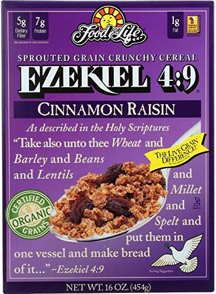 Food For Life Ezekiel 4:9 Cinnamon Raisin Whole Grain Cereal 454G