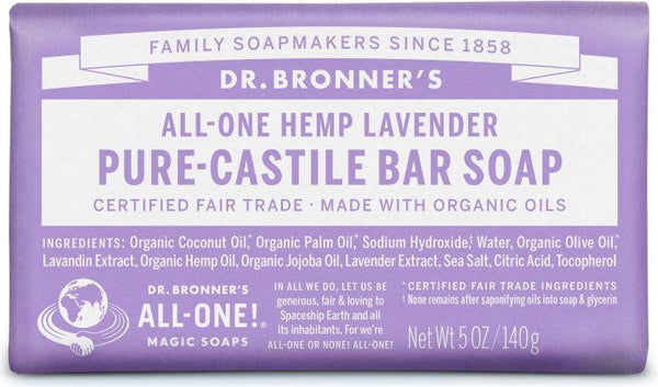 Dr. Bronner Pure-Castile Bar Soap Lavender 140g